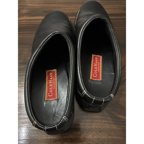 COLE HAAN COUNTRY CLOGS Women 8 B Mules Leather Lug Sole Slip On Waterproof - Picture 4 of 9